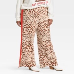 Grayson Threads Brown and Red Wide Leg Pants